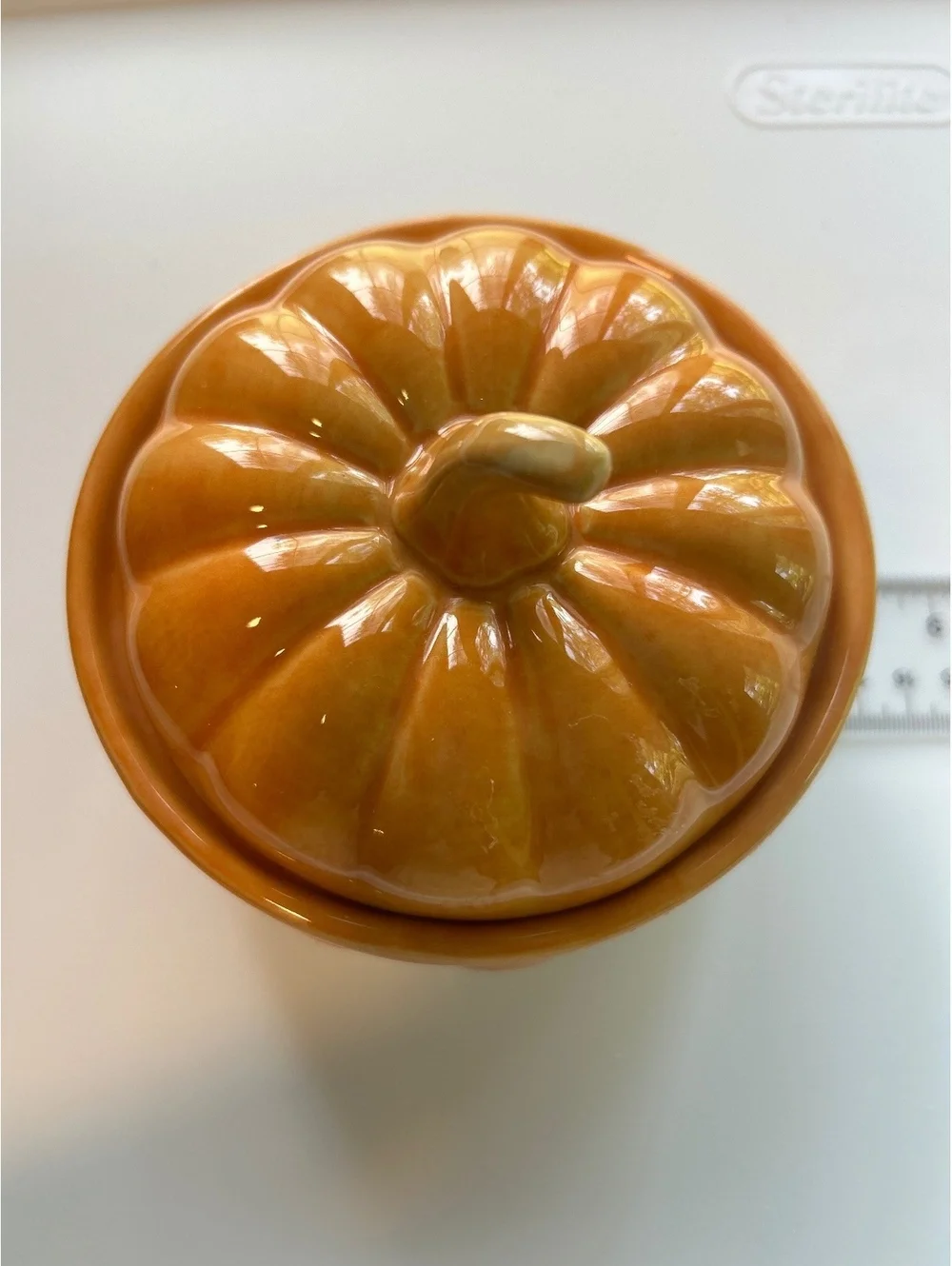 site🍁 Festive Fall Harvest Pumpkin Cocotte / Lidded Figural Bowl